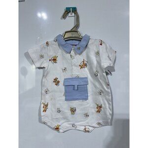 Vintage NWT Disney Winnie the Pooh Baby Romper 0-3 Month Made in Macau 90s